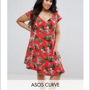 ASOS tropical print short dress